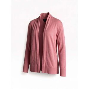 Lands' End Women's Pink Open Front Cotton Cardigan Sweater Size S 6-8